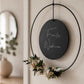 Türkranz mit Trockenblumen und Acrylschild I Holzschild personalisiert mit Familienname I Metallring I Geschenk zum Einzug I Richtfest