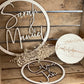 Holzschild - personalisiert mit 2 Vornamen + Datum Ø20cm oder Ø30cm