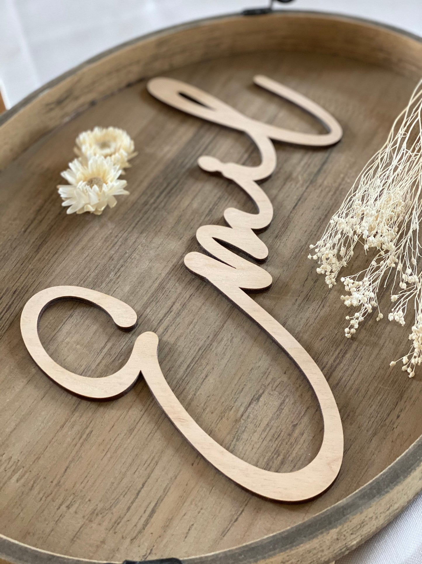 Personalisierter Schriftzug l Namensschriftzug aus Holz