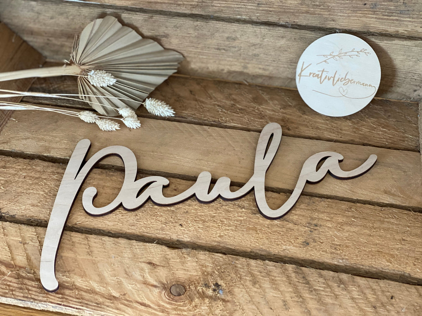 Personalisierter Schriftzug l Namensschriftzug aus Holz