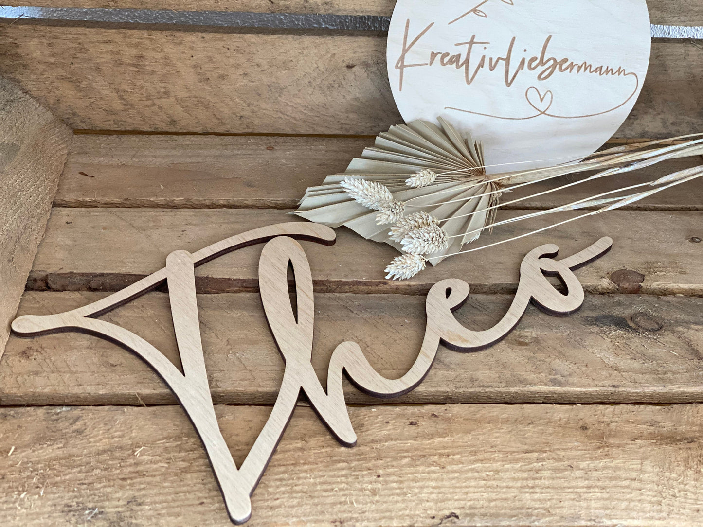 Personalisierter Schriftzug l Namensschriftzug aus Holz
