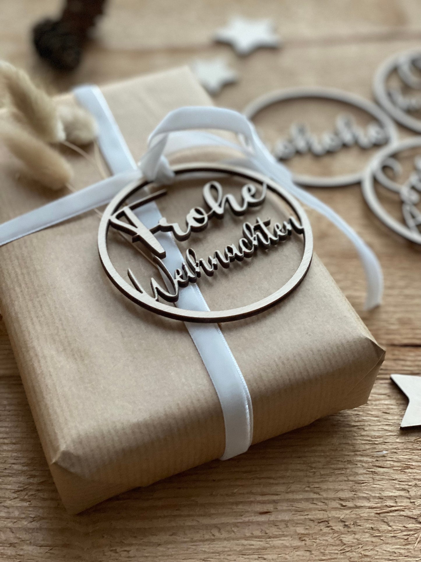 Geschenkanhänger Weihnachten Ø8cm