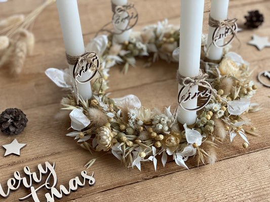 Adventskranz-Anhänger 1-4 aus Holz