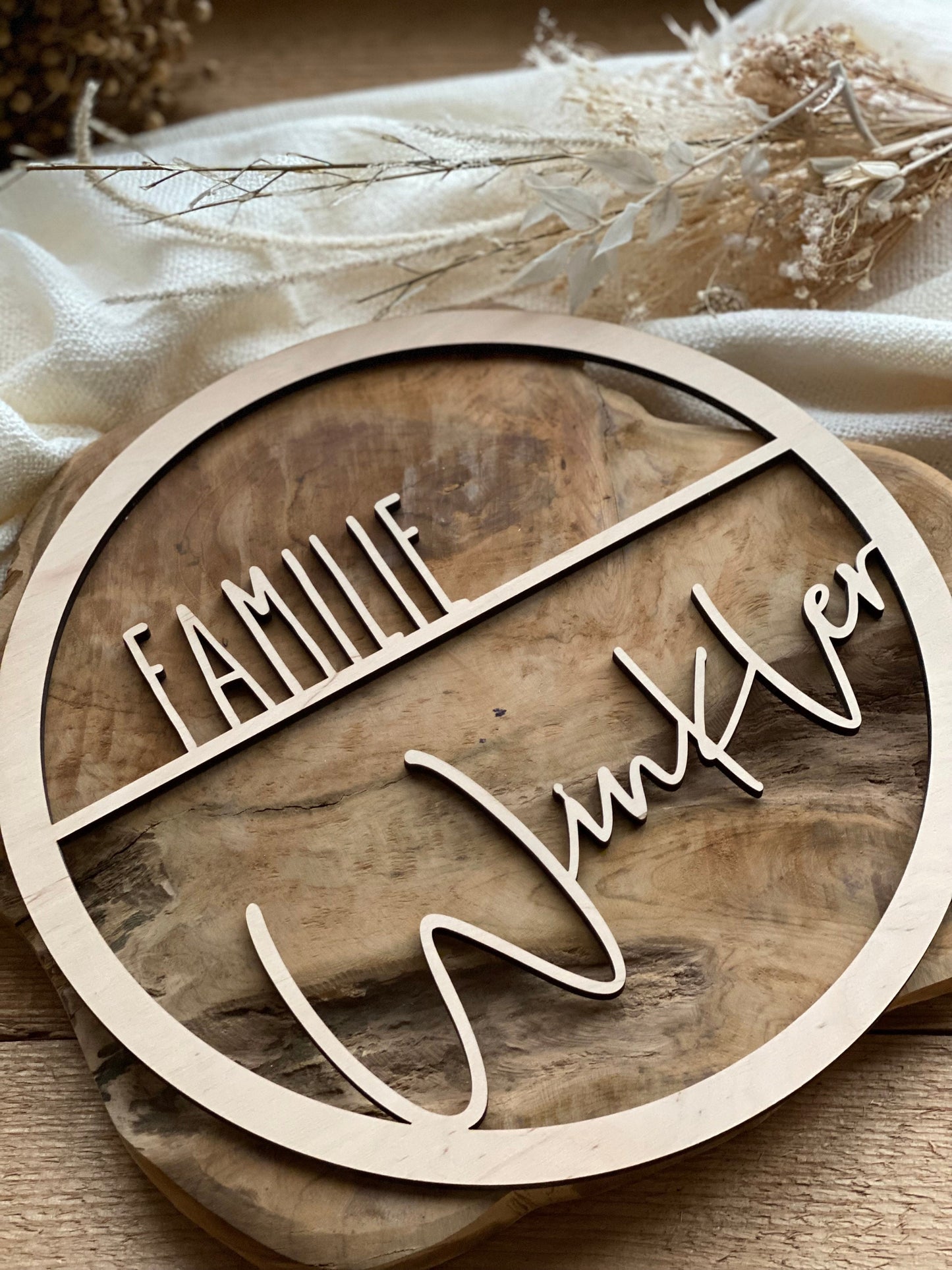 Personalisiertes Türschild Ø20cm oder Ø30cm