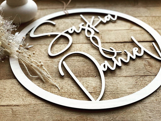 Personalisiertes Türschild Ø40cm, Ø50cm oder Ø60cm