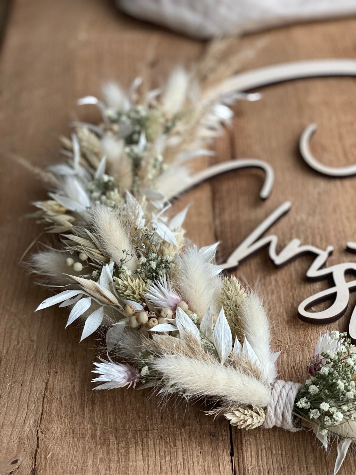 Holzschild - personalisiert mit 2 Vornamen + Datum Ø40cm, Ø50cm oder Ø60cm