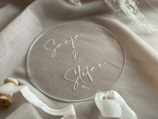 Caketopper - Hochzeit personalisiert mit Vornamen