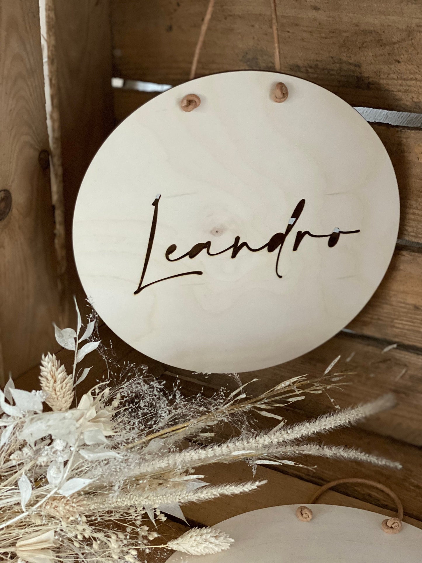 Personalisiertes Holzschild ausgestanzt oder graviert