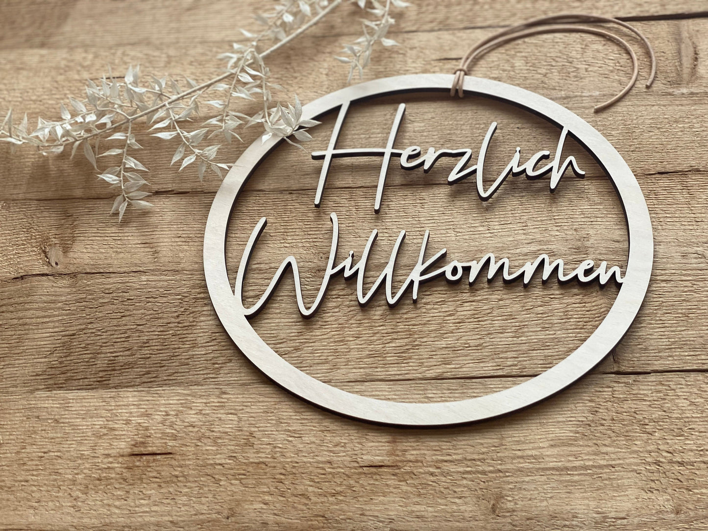 Türschild Herzlich Willkommen Ø20cm oder Ø30cm