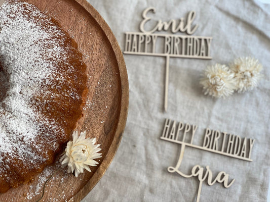 Personalisierter Caketopper - Happy Birthday, Cake topper Geburtstag, Kuchentopper mit Namen
