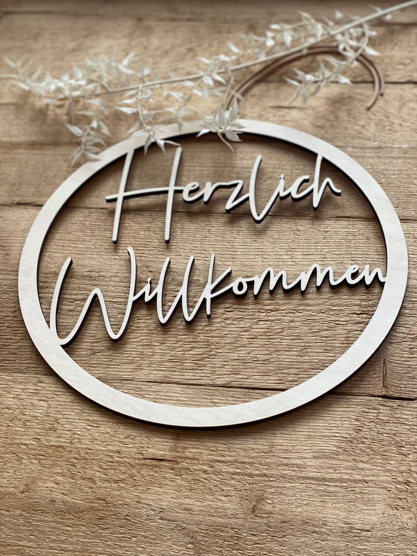 Türschild Herzlich Willkommen Ø40cm, Ø50cm oder Ø60cm