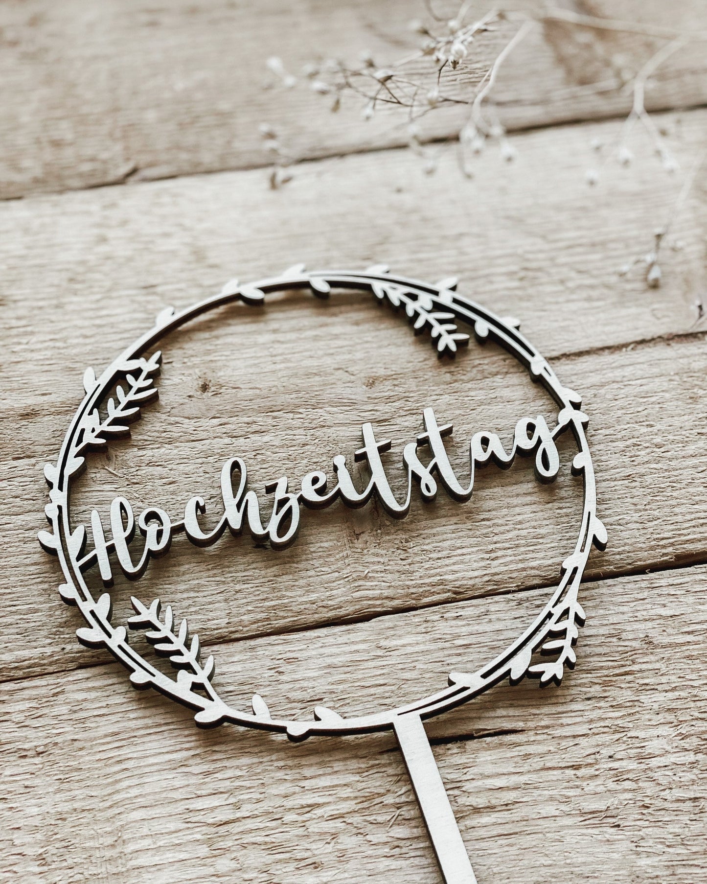 Caketopper - Hochzeitstag mit Ranke