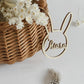 Personalisiertes Osterkörbchen | Osternest I Hasenanhänger für Osterkorb I Osterdeko I Holzanhänger ausgestanzt