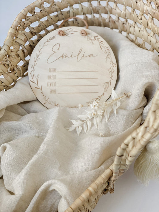 Geburtstafel Ø15cm oder Ø20cm