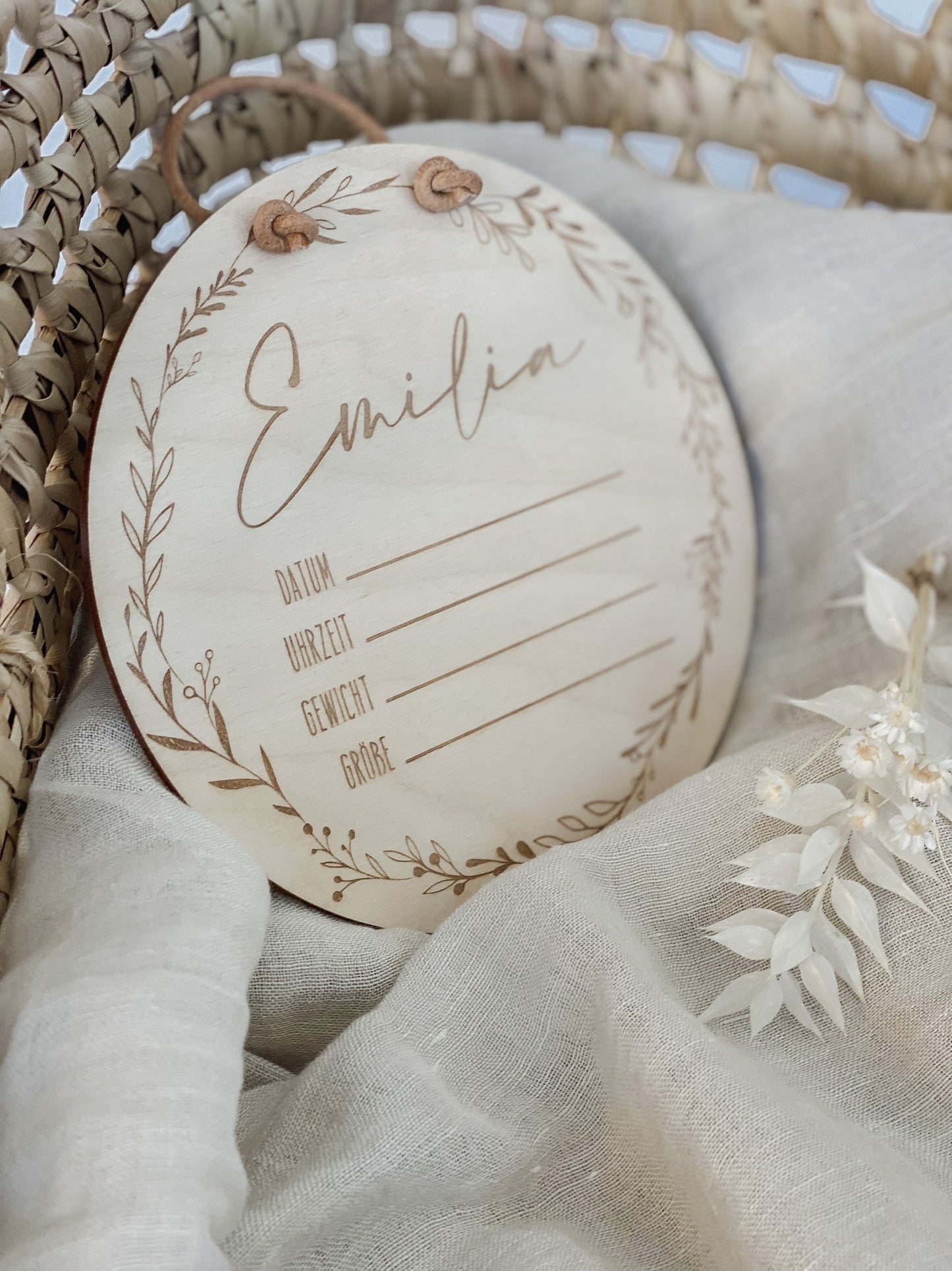 Geburtstafel Ø15cm oder Ø20cm