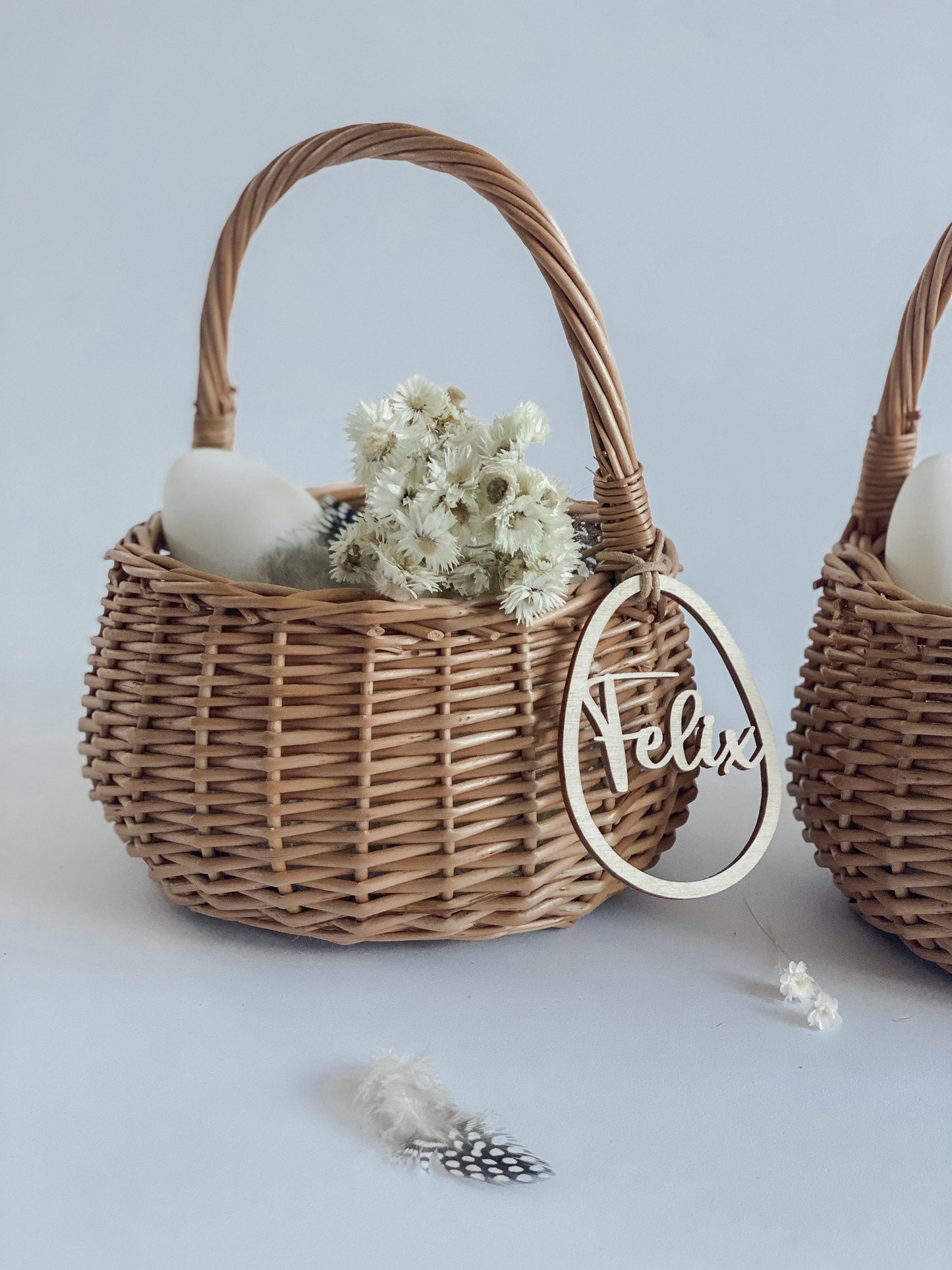 Personalisiertes Osterkörbchen I Osternest I Ei-Anhänger für Osterkorb I Osterdeko I Holzanhänger ausgestanzt