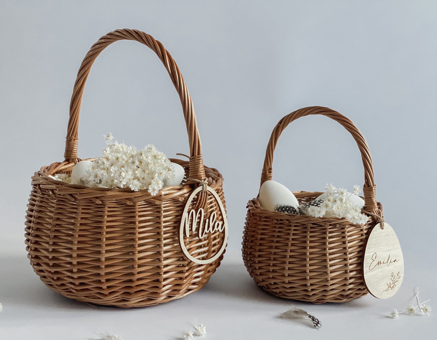 Personalisiertes Osterkörbchen I Osternest I Ei-Anhänger für Osterkorb I Osterdeko I Holzanhänger ausgestanzt