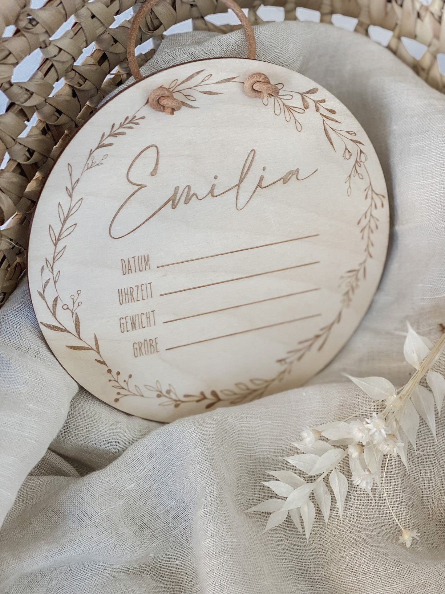 Geburtstafel Ø15cm oder Ø20cm