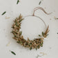 Trockenblumenkranz mit Holzschild I Türkranz Trockenblumen Eukalyptus-beige-braun I Wandkranz I Blumenkranz