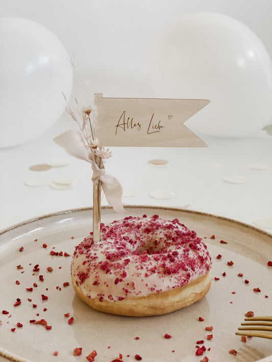 Caketopper Fahne I Caketopper Wimpel I Geburtstagsgeschenk I Mitbringsel Geburtstag I Kleinigkeit