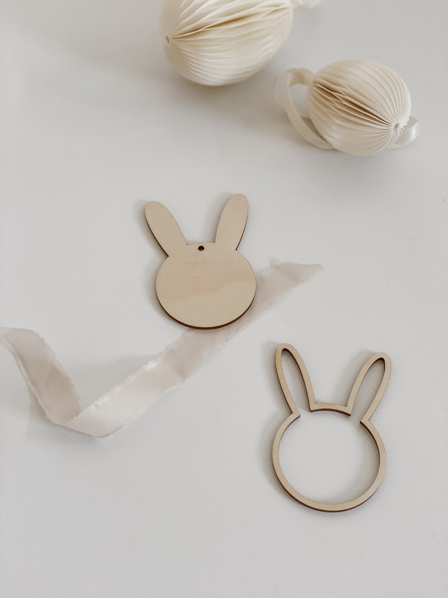 Hasen-Anhänger für Osterstrauch I Holzanhänger 3er-Set I Osterdekoration I Geschenkanhänger Ostern