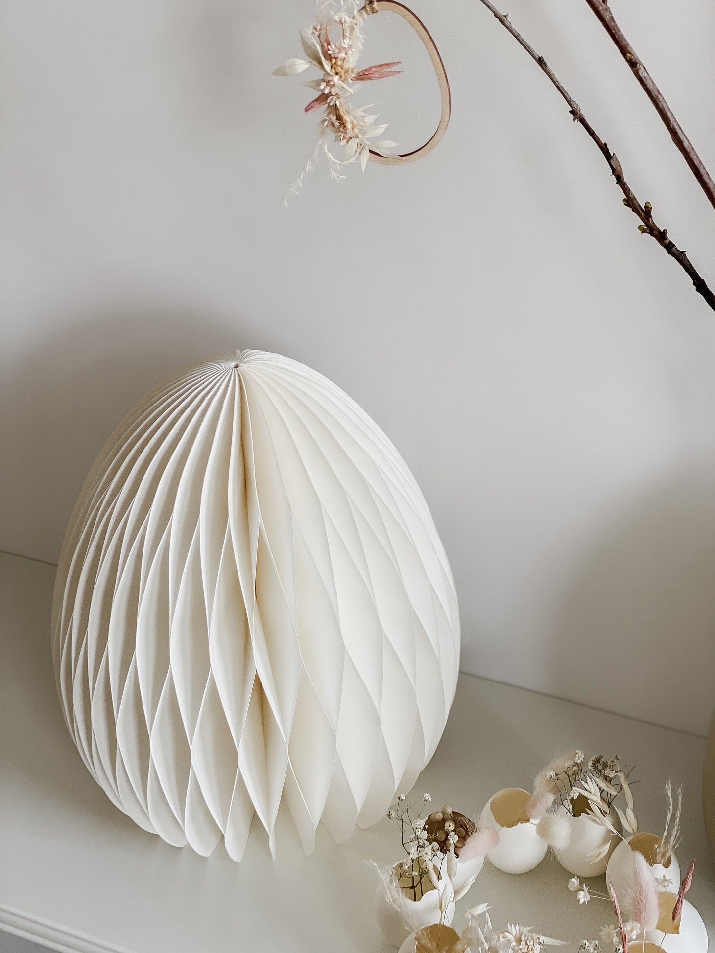 Osterei aus Papier I Wabenei 10, 15 oder 30cm I Osterdekoration I Skandinavische Deko