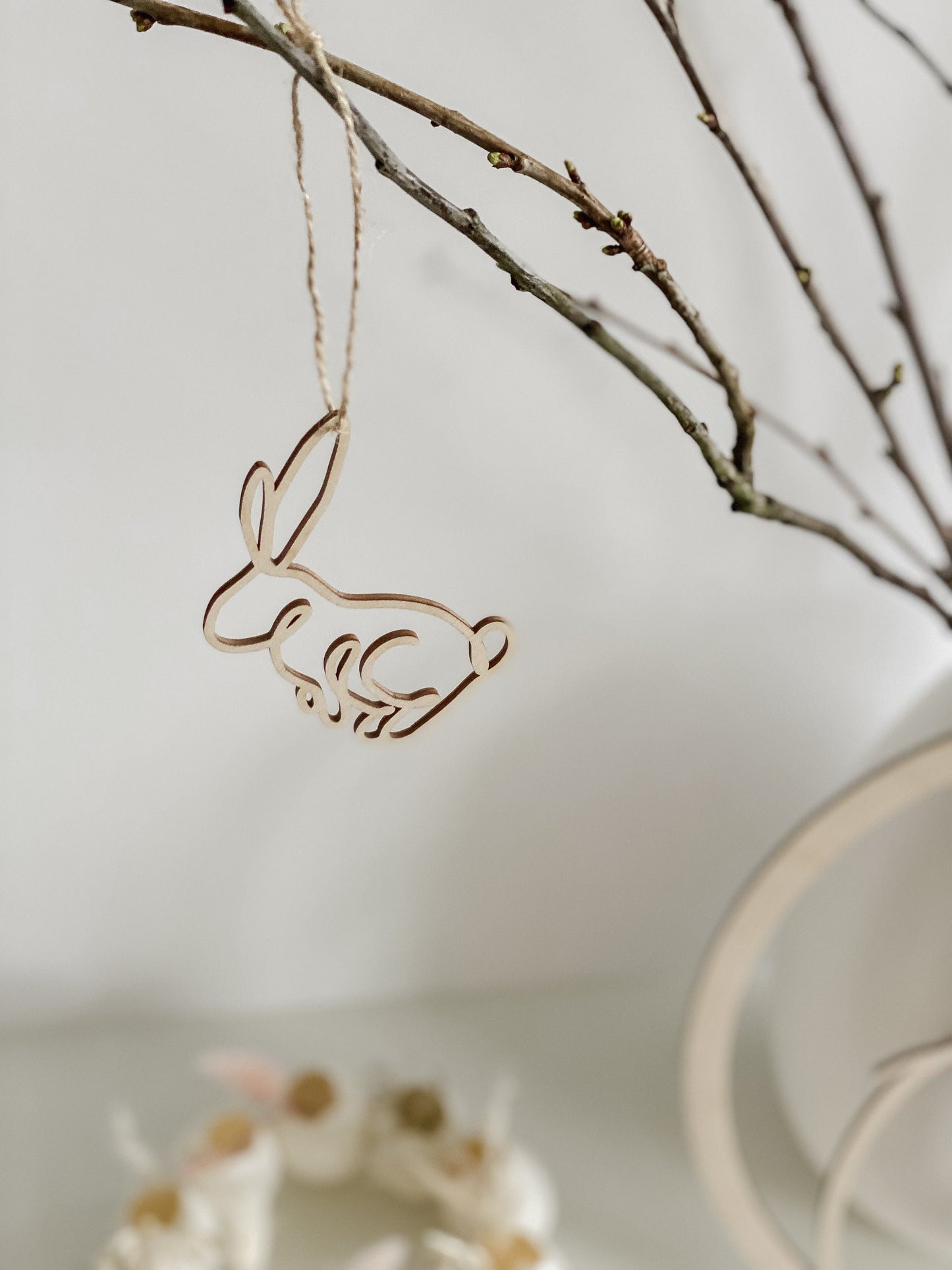 Osteranhänger Line Art I Osterdekoration I Anhänger Osterstrauß I Line Art Anhänger Frühling