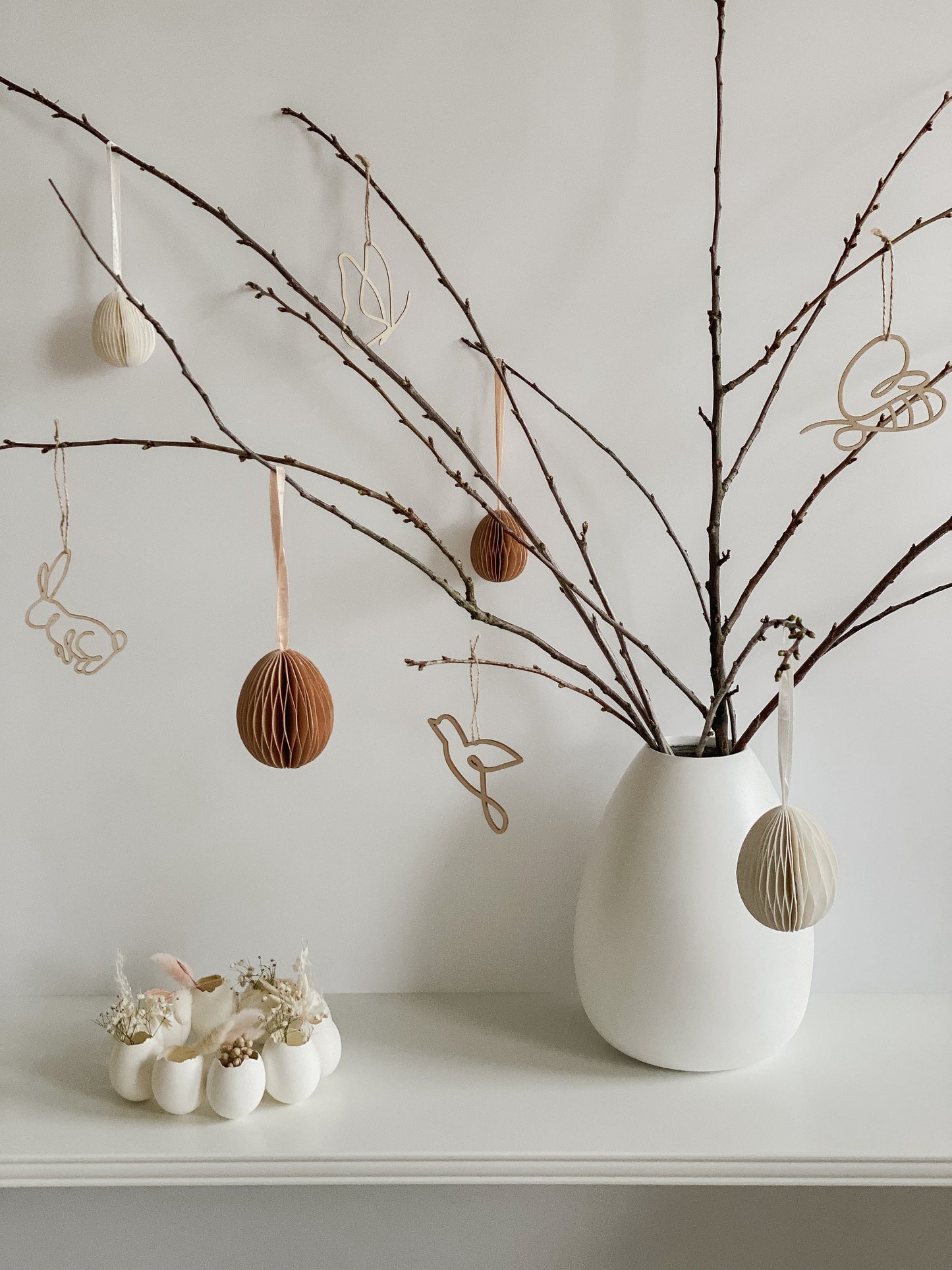 Osteranhänger Line Art I Osterdekoration I Anhänger Osterstrauß I Line Art Anhänger Frühling