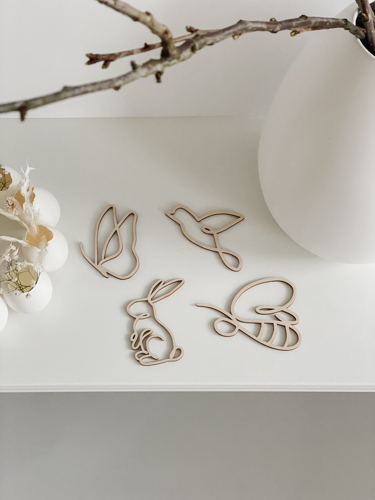 Osteranhänger Line Art I Osterdekoration I Anhänger Osterstrauß I Line Art Anhänger Frühling