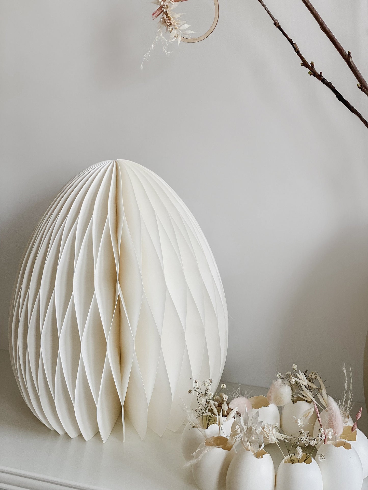 Osterei aus Papier I Wabenei 10, 15 oder 30cm I Osterdekoration I Skandinavische Deko