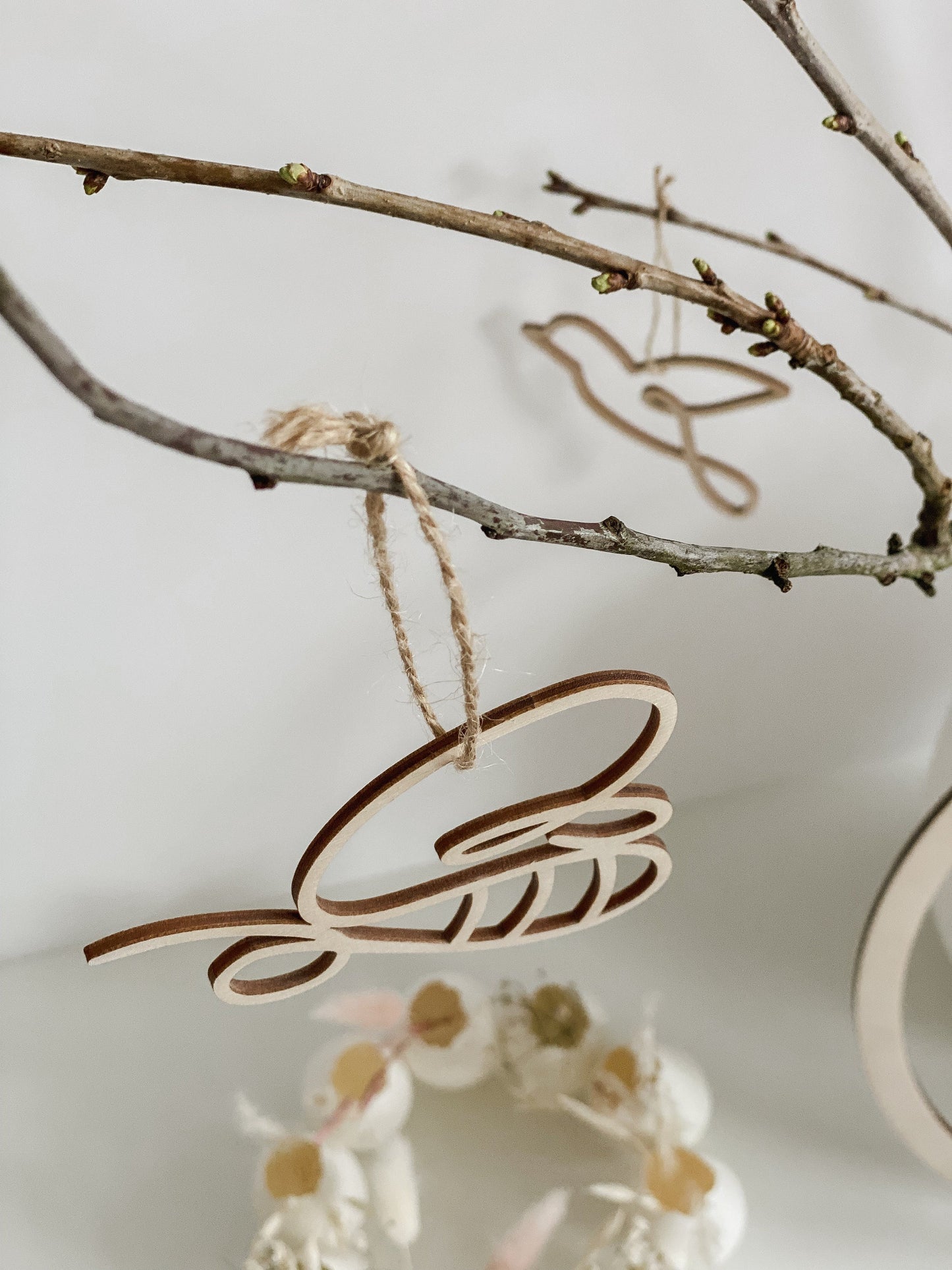 Osteranhänger Line Art I Osterdekoration I Anhänger Osterstrauß I Line Art Anhänger Frühling