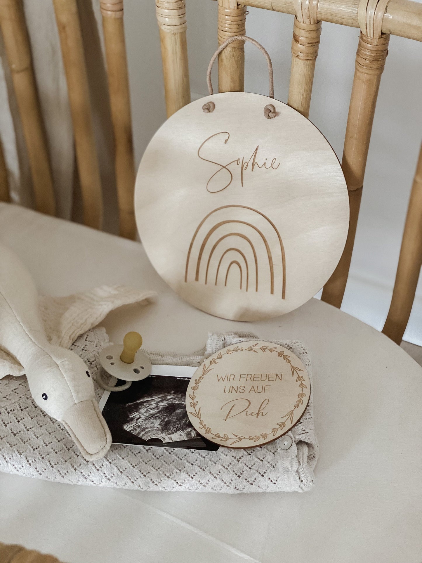 Holzschild mit Name I Namensschild mit Motiv I personalisiertes Holzschild I Kinderzimmer I Geschenk zur Geburt
