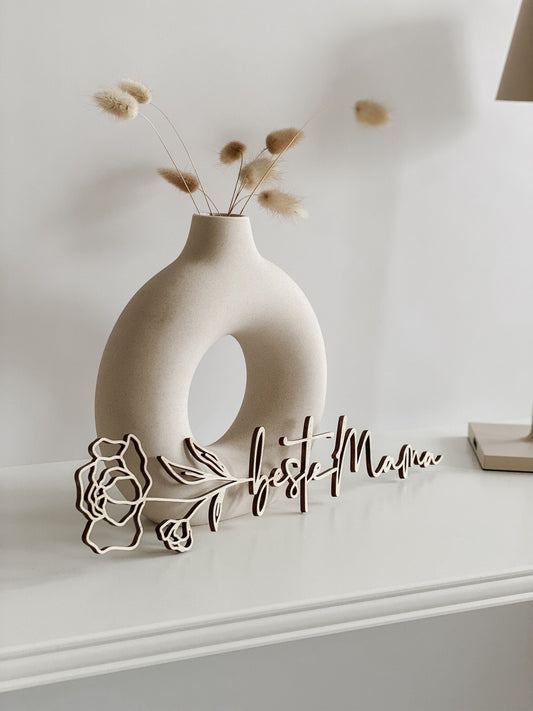 Holzblume - beste Mama I Muttertagsgeschenk