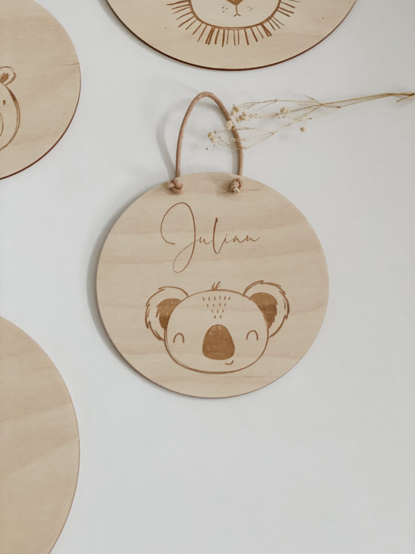 Holzschild mit Name I Namensschild mit Motiv I personalisiertes Holzschild I Kinderzimmer I Geschenk zur Geburt