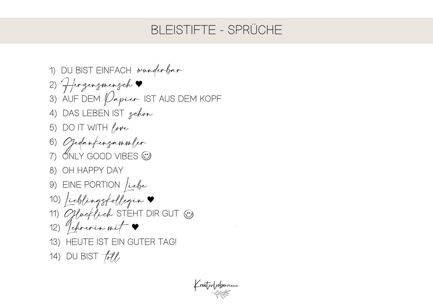 Bleistift mit Spruch I personalisierte Bleistifte I Geschenk Freundin I Mitbringsel I Kleinigkeit