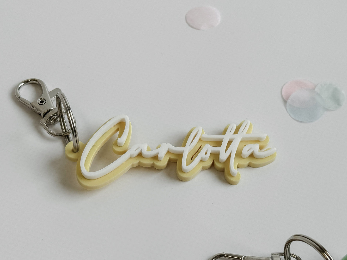 Schlüsselanhänger mit Namen I Namensanhänger Acryl 3D -Effekt I Taschenanhänger I Geschenkidee I Kleinigkeit I Mitbringsel