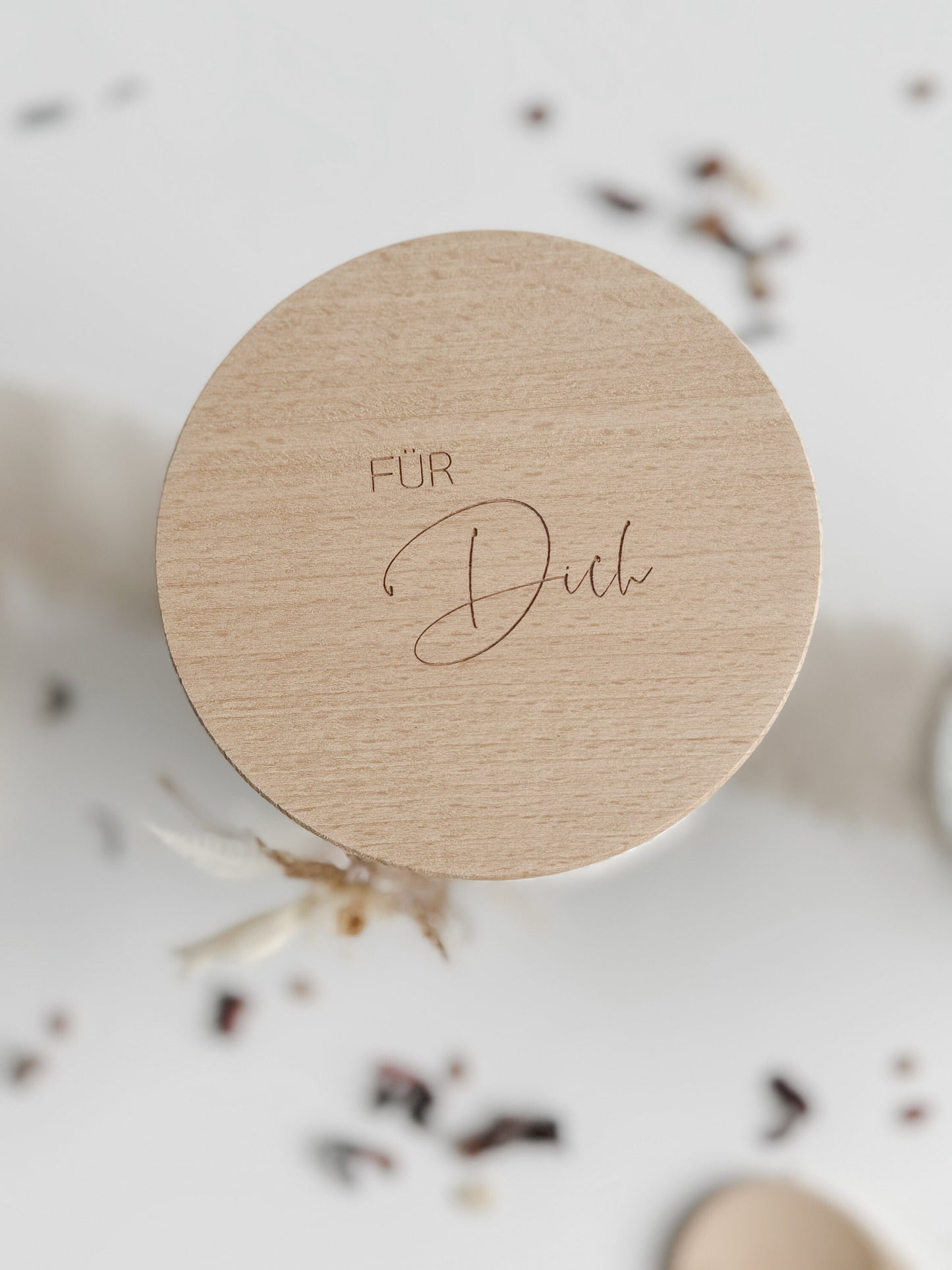 Vorratsglas 'Für dich' I Vorratsglas mit graviertem Holzdeckel I Geschenkidee I Mitbringsel I Dankeschön I Kleinigkeit