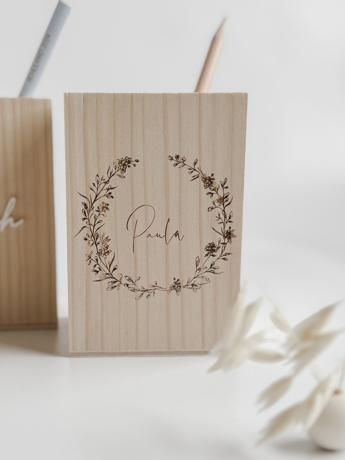 Personalisierte Stiftebox I Stiftehalter aus Holz mit Name I Einschulung I Geschenk zum Schulanfang I Schulkind I Schreibtischorganizer