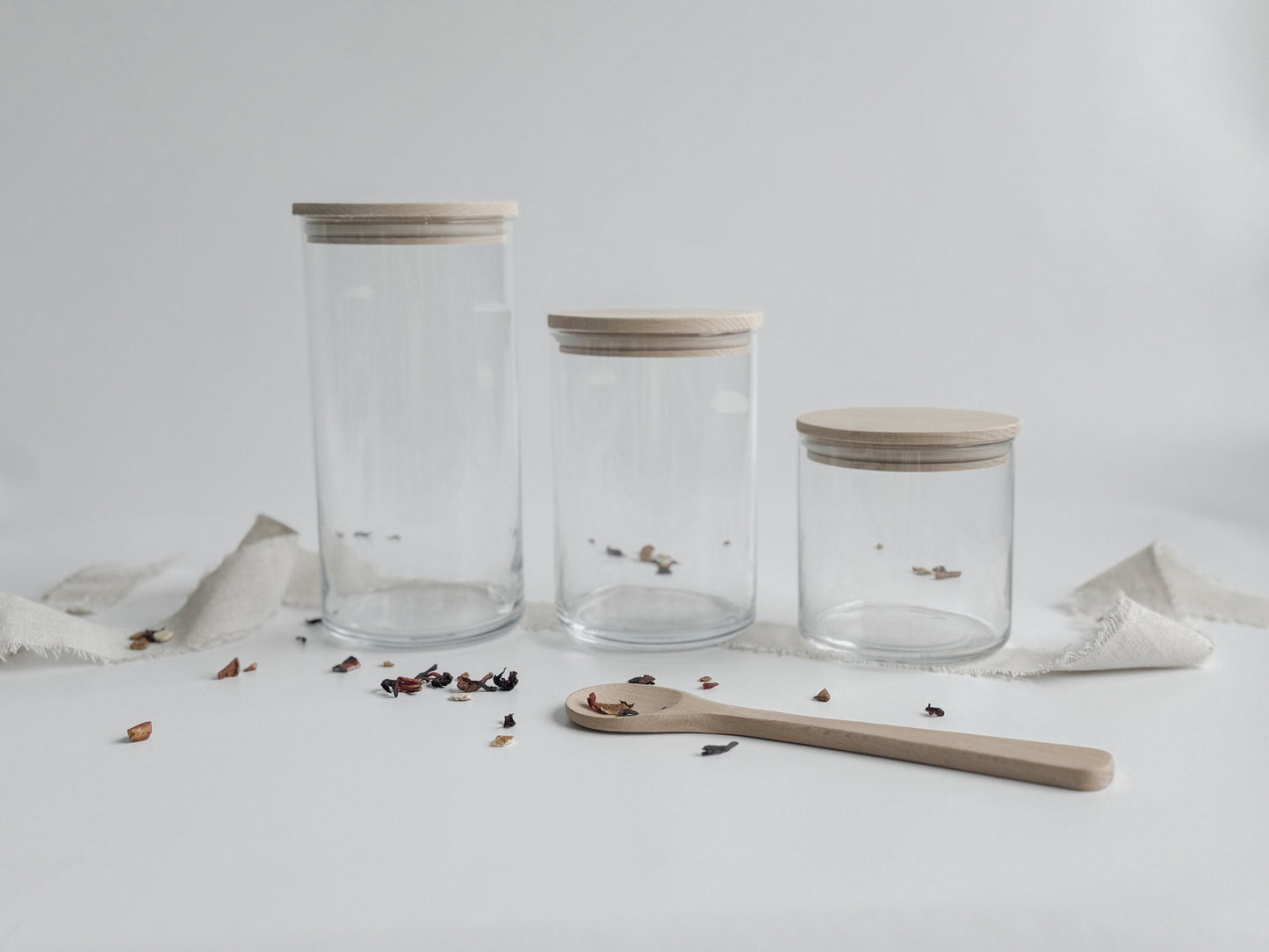 Vorratsglas 'Ein kleines Dankeschön' I Vorratsglas mit graviertem Holzdeckel I Geschenkidee für Lehrer, Erzieher, Kollegen I Mitbringsel