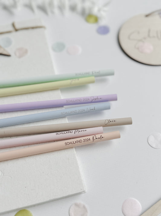 Personalisierter Bleistift I Bleistift mit Name I 3er-Set I Schulstart I Geschenk Einschulung  I Geschenk Schultüte I Mitbringsel