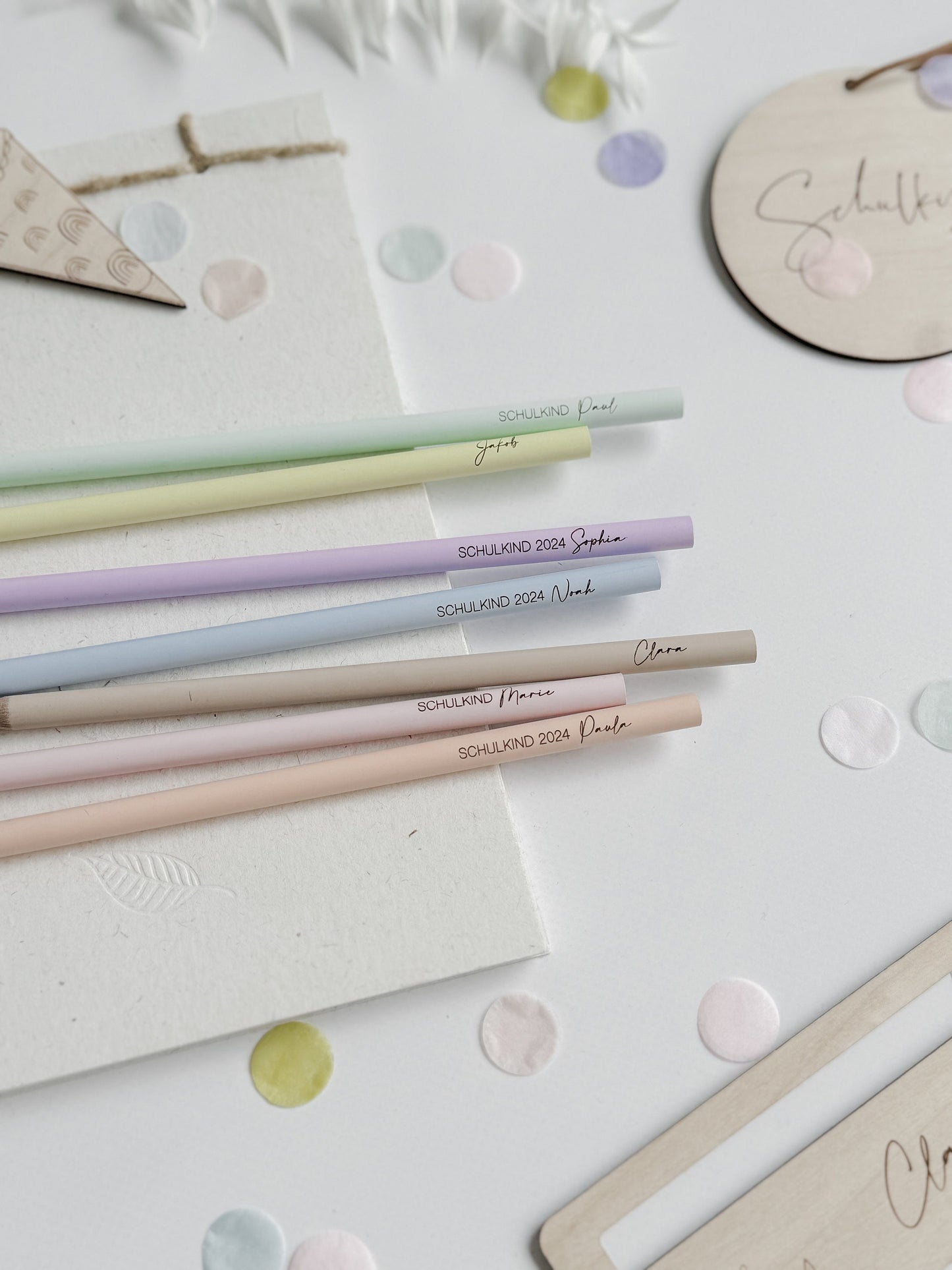 Personalisierter Bleistift I Bleistift mit Name I 3er-Set I Schulstart I Geschenk Einschulung  I Geschenk Schultüte I Mitbringsel