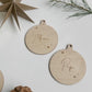 Personalisierte Christbaumkugel aus Holz I Weihnachtskugel aus Holz mit Namen I Christbaumschmuck I personalisierter Geschenkanhänger