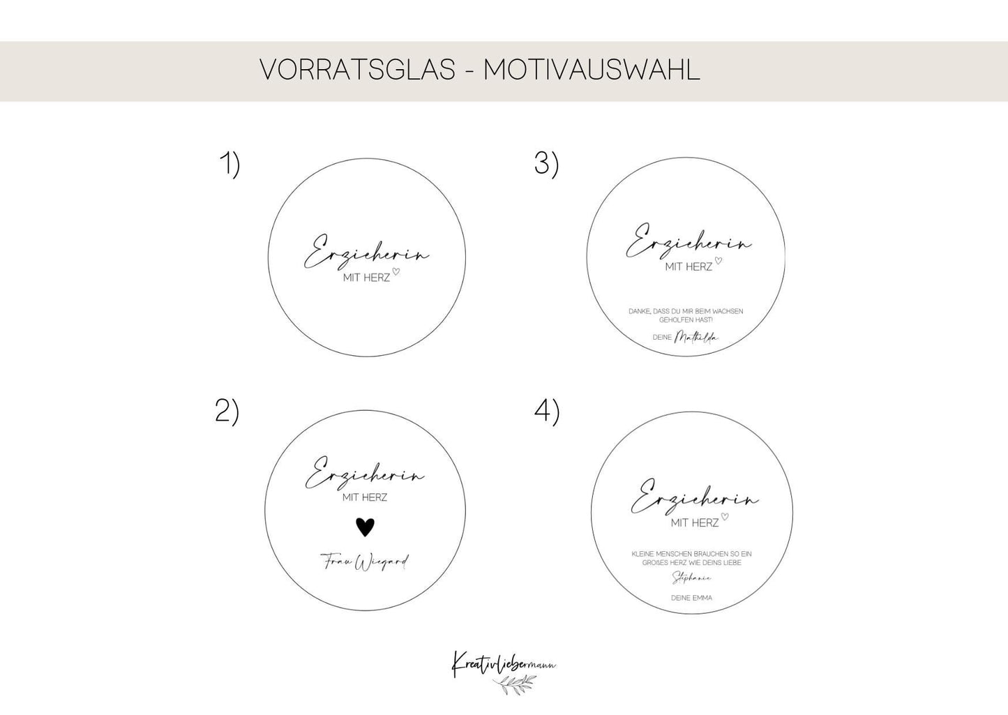 Personalisiertes Vorratsglas mit Holzdeckel I Erzieherin mit Herz I Lehrerin mit Herz I Abschiedsgeschenk Kindergarten I Schule