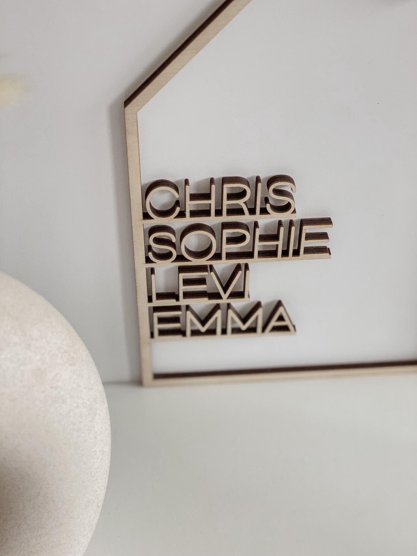 Haus mit Namen I Haus mit Familienname I personalisiertes Holzhaus I Geschenkidee zum Einzug I Richtfest