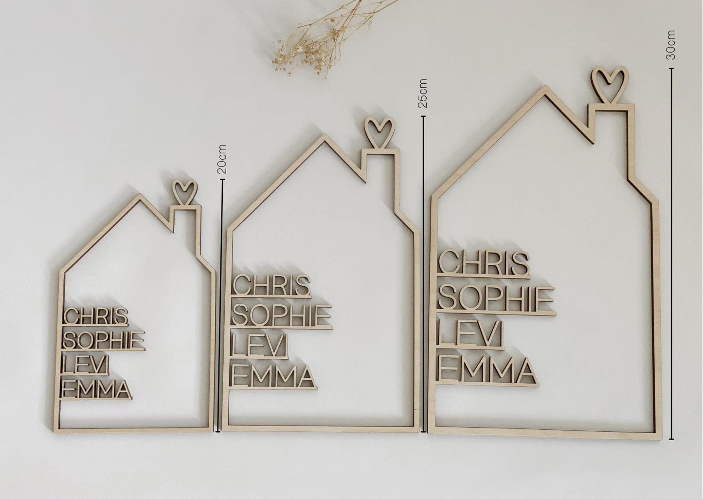 Haus mit Namen I Haus mit Familienname I personalisiertes Holzhaus I Geschenkidee zum Einzug I Richtfest