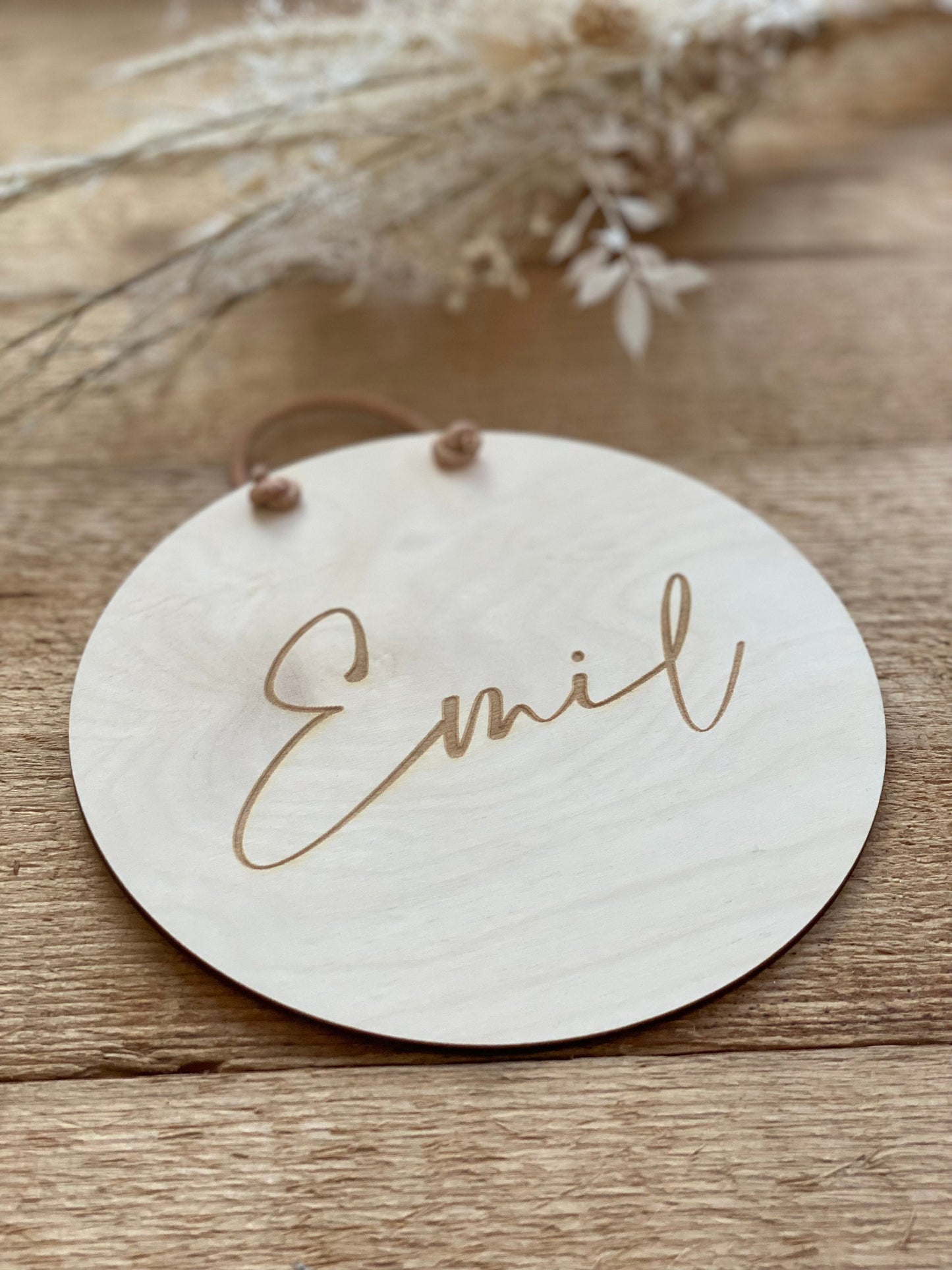 Personalisiertes Holzschild ausgestanzt oder graviert