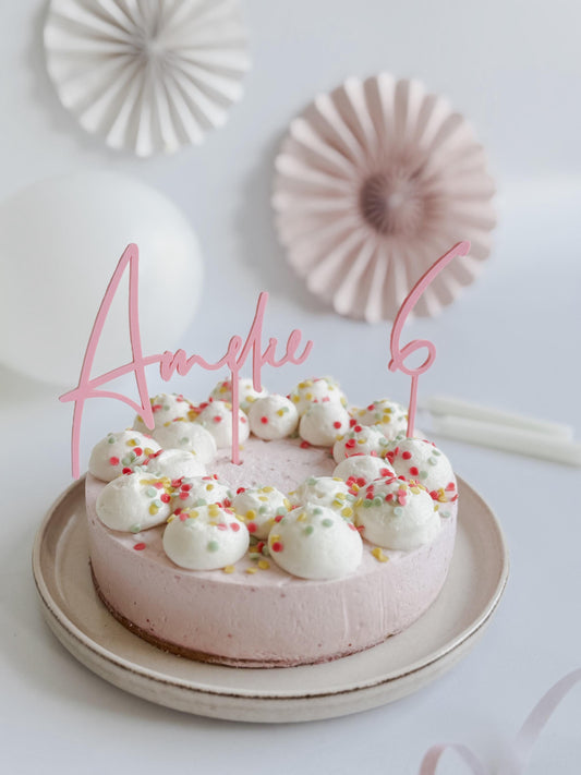 Caketopper Name Acryl I Geburtstagsdeko Kuchen I Tortenstecker Geburtstagskind I Kuchenstecker personalisiert