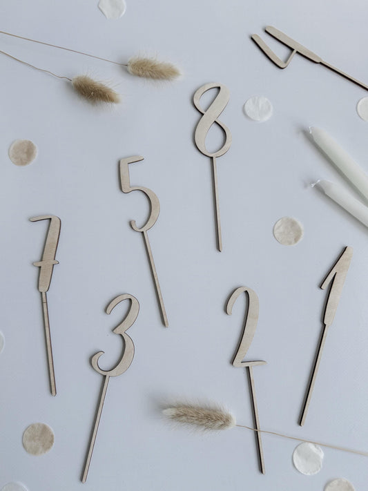 Caketopper Zahl für Geburtstagskuchen I Kuchenstecker Zahl Holz I Tischdeko Geburtstag I Tortenstecker Kindergeburtstag I Geburtstagsdeko