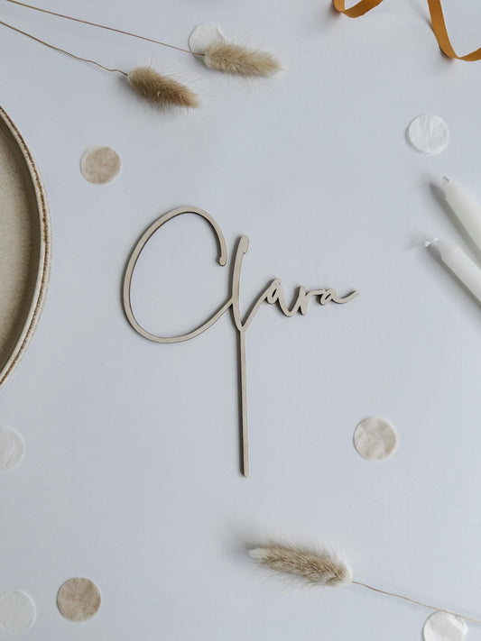 Caketopper Name Holz I Geburtstagsdeko Kuchen I Tortenstecker Geburtstagskind I Kuchenstecker personalisiert