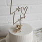 Caketopper 2 Vornamen mit Herz verbunden I Deko Hochzeitstorte I Kuchenstecker Hochzeit I Tortenstecker personalisiert